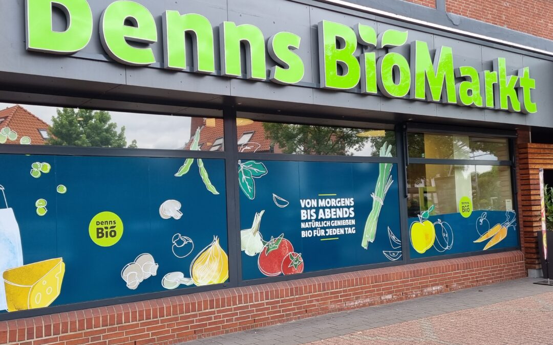 Fensterfolierung bei einem Bioladen – Ganz Regional