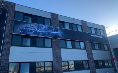 Werbebanner bei Mercedes Benz in Bremen